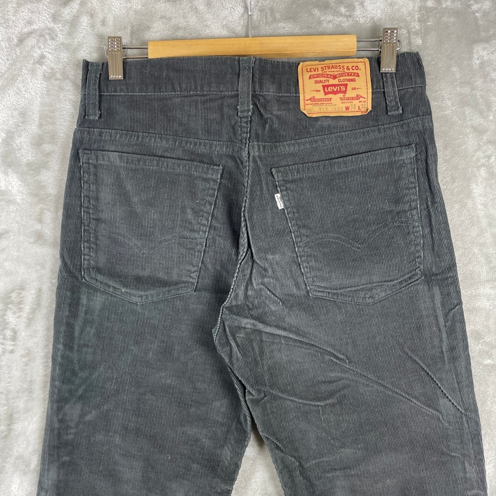 Deadstock Levis 517 Corduroy Pants Men 33x30 fit 31x30 Gray USA Bootcut 70s NEW